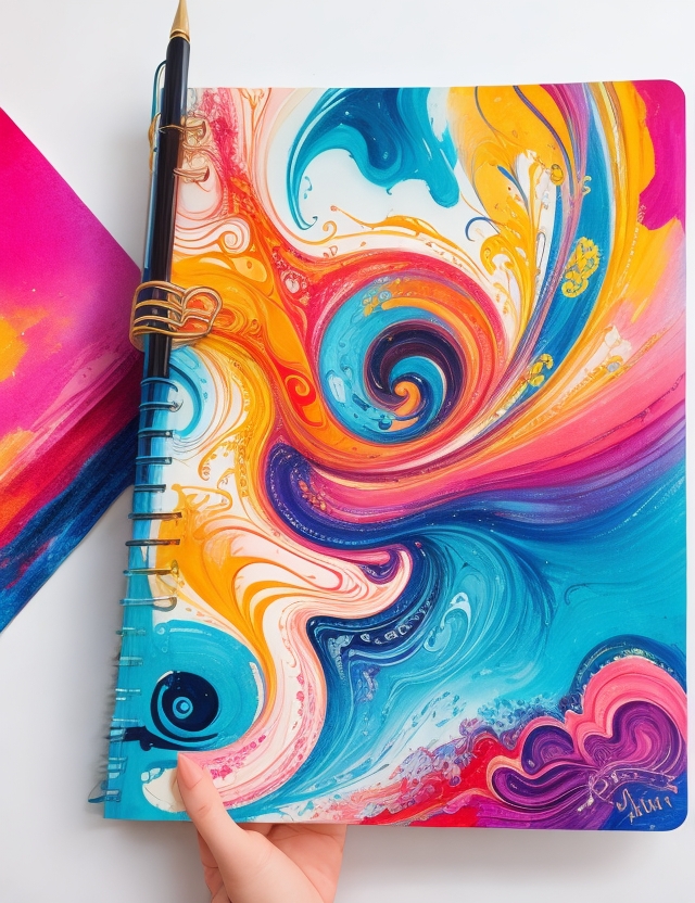 a journal cover with a pen attached to it ready to be filled />
                    <figcaption class=